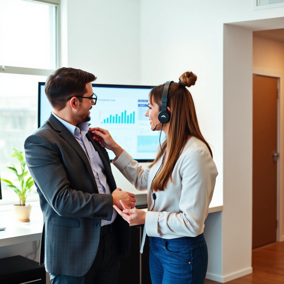 An IT specialist reviewing a client dashboard